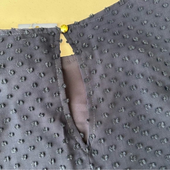 NWT Sail To Sable Swiss Dot Dress in Navy Silk Tassels - Picture 8 of 8